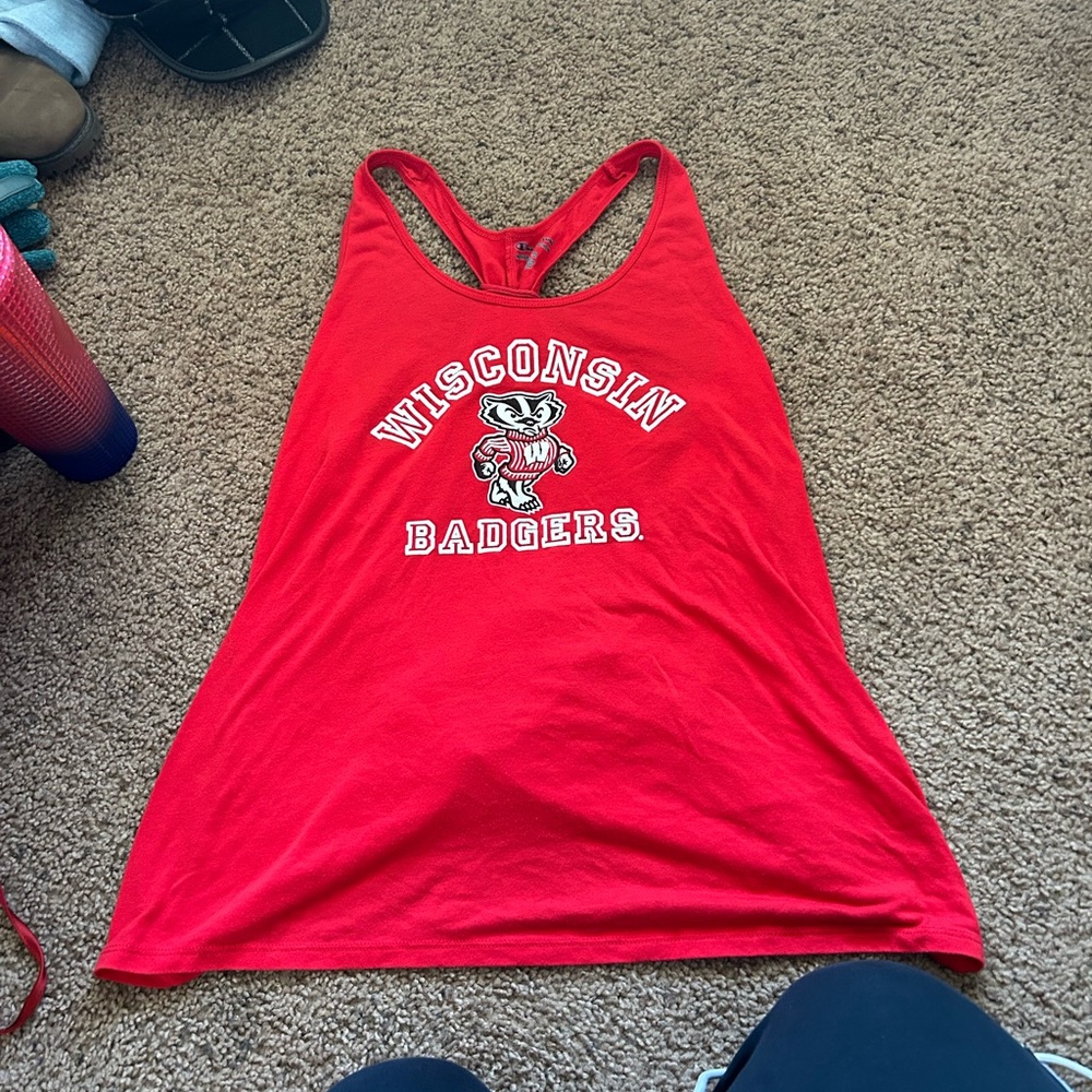 Wisconsin Badgers Red Tank Top